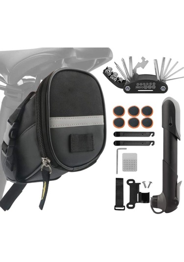 Suntek 16 In 1 Çok Fonksiyonlu Bisiklet Tamir Alet Kiti Bisiklet Siyah