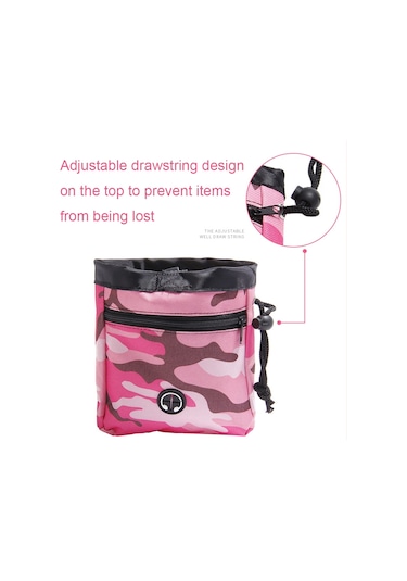 Çok Fonksiyonlu Pet Eğitimi Kamuflaj Aperatifler Çanta Taşınabilir Köpek Yürüyüş Kemer Çantası Siyah Beyaz