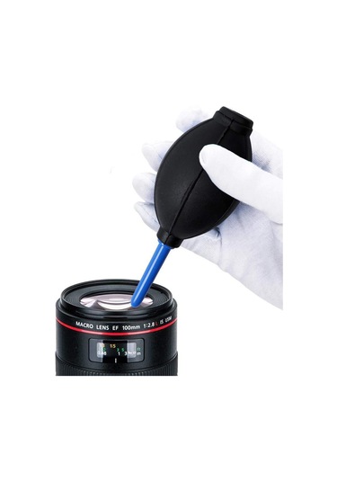Dslr Lens Temizleme Bezi + Çift Karbon Kafa Temizleme Kalemi + Hava Üfleyici Kamera Lens Temizleme Kiti