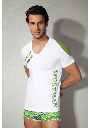Doreanse Erkek Modal V Yaka Kısa Kol T Shirt 2575