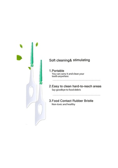 Willowhaven Yeşil 200 Adet Diş Arası Fırçası - Formaldehitsiz, Plak Temizleme, Hassas Diş Etleri İçin