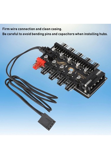 Kangvka Bilgisayar Kasa Fan Kontrolcü Hub - 10 Portlu 4pin Pwm, Ana Kart Arayüzü Yetersizliği Sorunu Çözücü