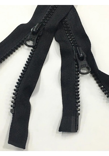 Kaban Mont Fermuarı Çift Yön 100 Cm Siyah 1123