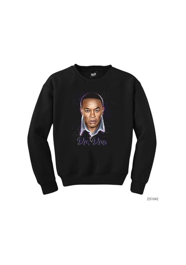Dr Dre Digital Draw Siyah Sweatshirt Siyah