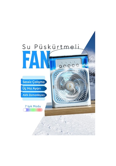 Type-c Hava Serinletici Su Püskürtmeli Fan Sessiz Masa Fanı