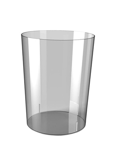 Suntek Çöp Sepeti Şeffaf Minimalist Çöp Kovası Tuvalet Gri