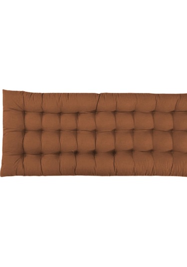 Suntek Yüksek Sırtlı Sandalye Minderi Dolgulu Koltuk Ahşap Kahve