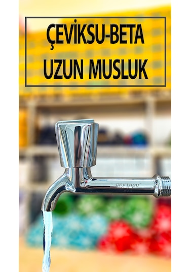 Çevik Su Beta Model Uzun Tip 1/2 İnç Krom Kaplama Pirinç Lavabo Evye Su Musluğu