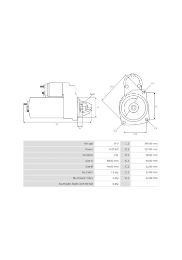 24v Marş Motoru Mıtsubıshı Tipi 11 Diş 6 Kw Daewoo Dh220-doosan D1146