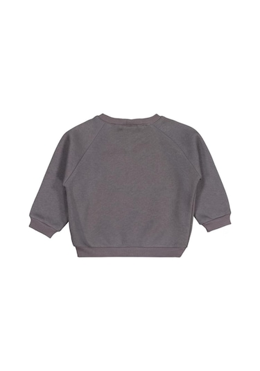Civil Baby Keep Smiling Etiketli Basic 6-18 Ay Sweatshirt Füme