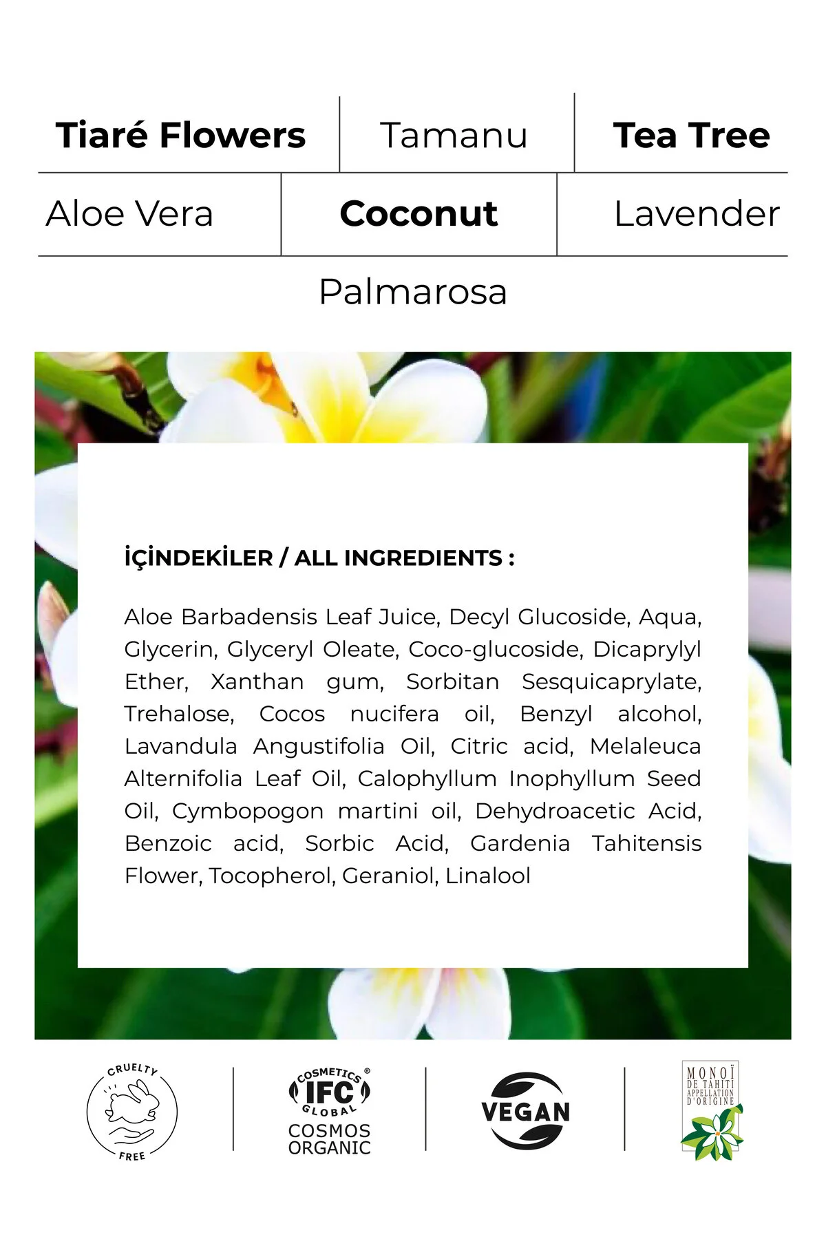 Monoibio Tiare Normal Karma Ciltlere Özel Organik Yüz Temizleme Jeli - Tüm Ciltler Için Uygundur 250 Ml