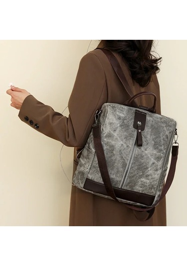 Çoklu Cepler Naylon Kadın Moda Sırt Çantaları Anti Hırsızlık Çok Renkli