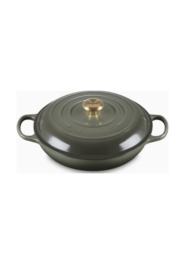 Le Creuset Gourmet Profesyonel Lüks Döküm Tencere Haki 30 Cm