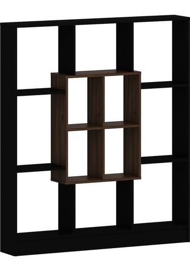 Mars Kitaplık - Siyah / Ceviz