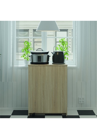 Asra Trend Mutfak Fonksiyonel Kiler Dolabı Katlanır Masa Sonoma