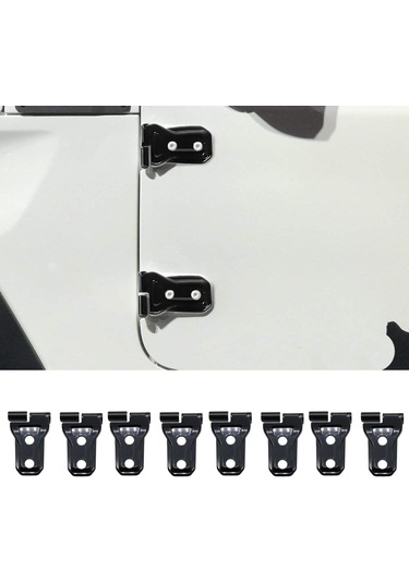 Shineyee Jeep Wrangler Jl 2018 4-kapı İçin Abs Kapak, Kapı Menteşelerini Korumak, Çizikleri Gizlemek, Sade Siyah, Kolay Kurulum