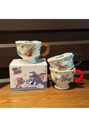 Yunboo Seramik Bardak, 360 Ml, Canlı Tasarım, Tüm Yaş Grupları İçin, 0-100 C Isı Dayanıklı,  Önerisi Kırmızı