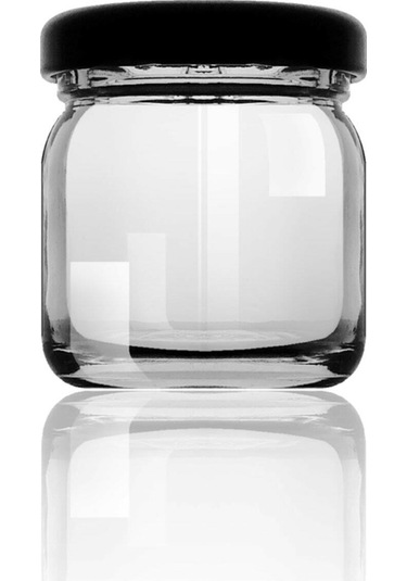 Cam Kavanoz Siyah Kapaklı 40Cc 100 Adet