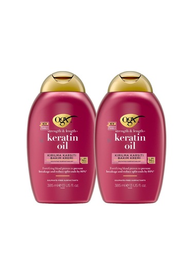 Ogx Keratin Oil Kırılma Karşıtı Saç Bakım Kremi 2 x 385 ML