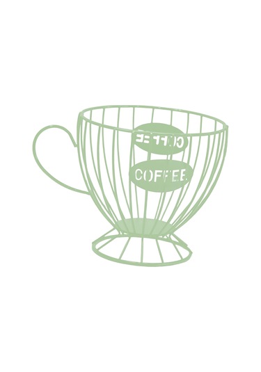 Suntek Kahve Kapsül Düzenleyici Depolama Sepeti Ekran Ev Dekoru Yeşil