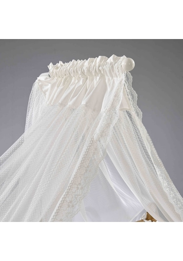 Meltem Kids Mondo Sallanır Ahşap Anne Yanı Beşik 60 x 120 CM Naturel Ekru