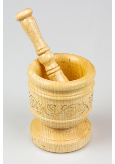 Ahşap Havan Desenli Havan Tokmak