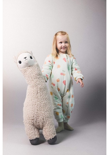 Defacto Kız Bebek 2,5 Tog Elyaf Baskılı Penye Fermuarlı Uzun Kollu Tulum F3566a525wngn1250 Yeşil