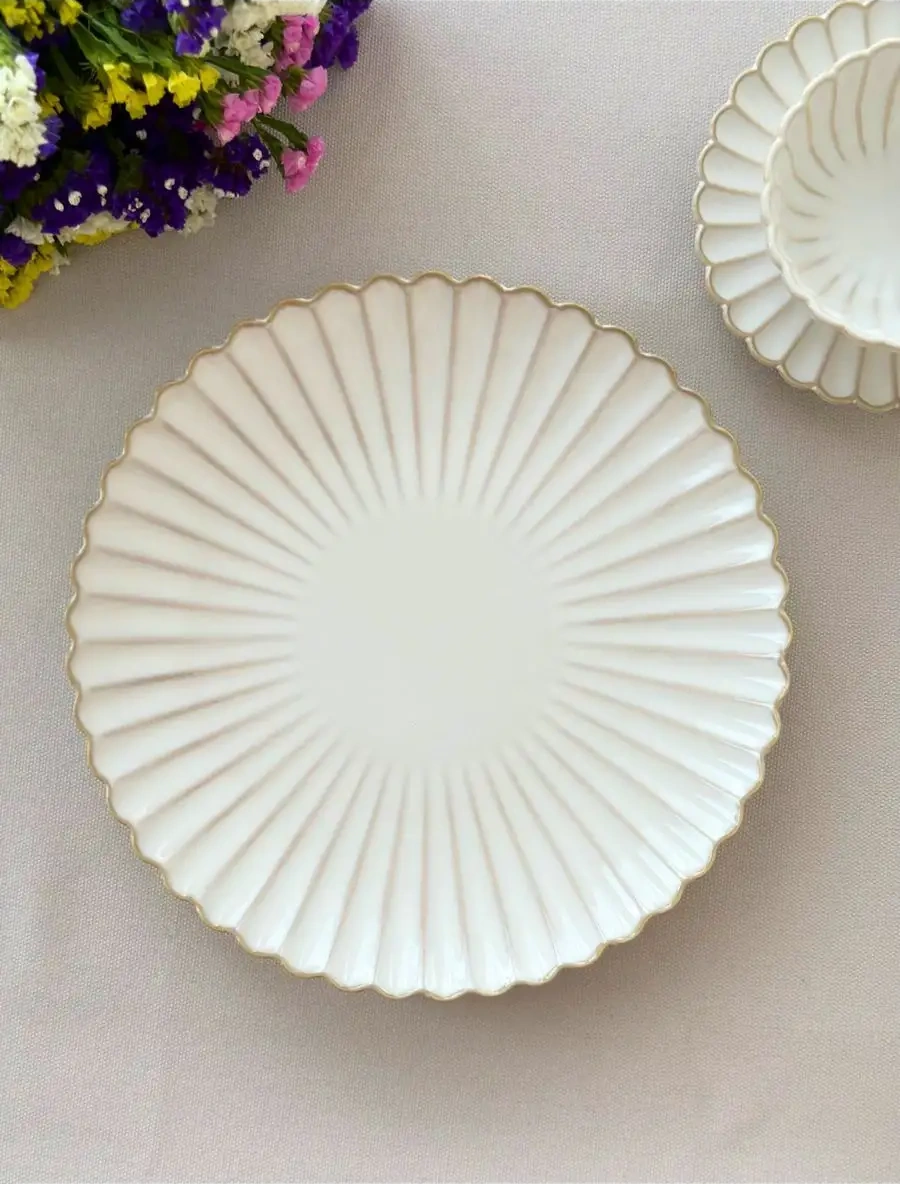 Perex 2'li Seramik Tabak Seti, 27 Cm 170883679 Bej