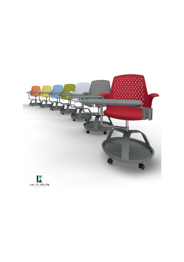 Karr Office Sona 360 Yazı Tablalı Yeşil Mobil Eğitim Sandalyesi