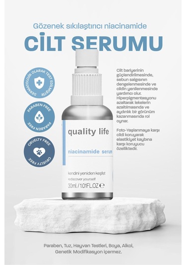 Quality Life Akne ve Leke Karşıtı Niacinamide Serum 30 ML