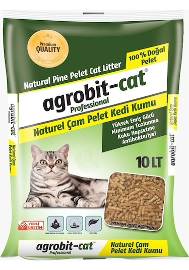 Agrobit Cat Doğal Çam Peleti Kedi Kumu 10 L