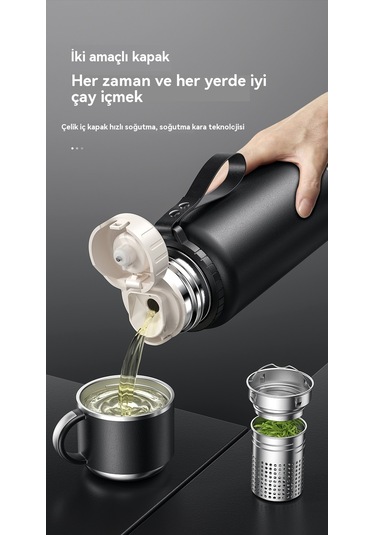 Erkekler İçin 316 Tam Çelik Termos Bardak Sıradan 600ml Çelik