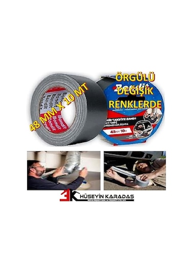 Bondit Genel Amaçlı Örgülü Tamir Bandı 48 Mm X 10 Metre