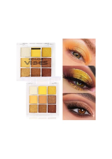 9 Renk Sedefli Glitter Mat Gümüş Gri Karbon Siyah Çimento Göz Farı Makyaj 312 C01