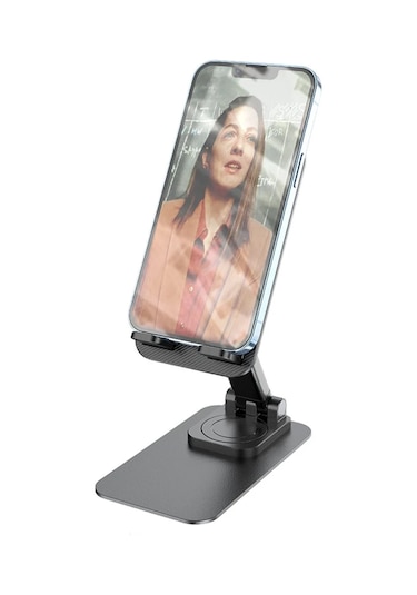 Hoco. Ph50 Ayarlanabilir Katlanabilir Masaüstü Telefon Tablet Tutucu - Siyah Siyah