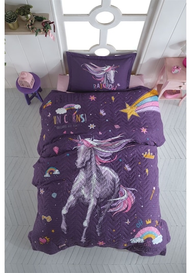 TEK KİŞİLİK 4 MEVSİM SET RAINBOW V1 MOR