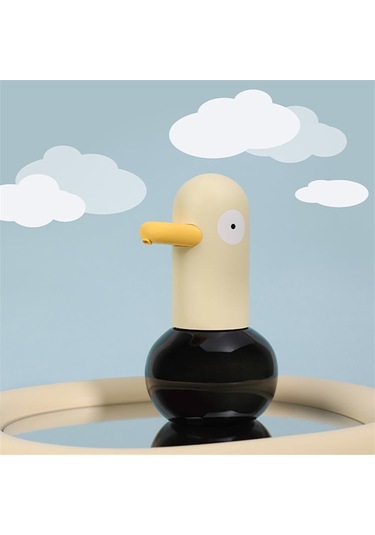 Xiaaokeji Köpük Sabunluk Temassız Ördek Şeklinde Sabunluk 400ml Sarı