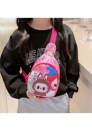 Yeni Labubu Karikatür Sevimli Çocuk Çantası Oyuncak Bozuk Para Cüzdanı 1 Pink 1 Pink Pembe