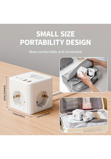 Honeybeeshop 1 Paket Siyah 8li 3 Ac Cikisli 2 Usb Portlu 2 Type C 15m Uzatma Kablosu Ev Ofis Seyahat Icin 3 Renk Modlu Ayarlanabilir Gece Isigi