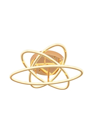 Star Gold 3lü Kumandalı Ve Dimerli Beyaz, Sarı, Gün Işığı Ledli Plafonyer Avize Sb-ld-501 Gold