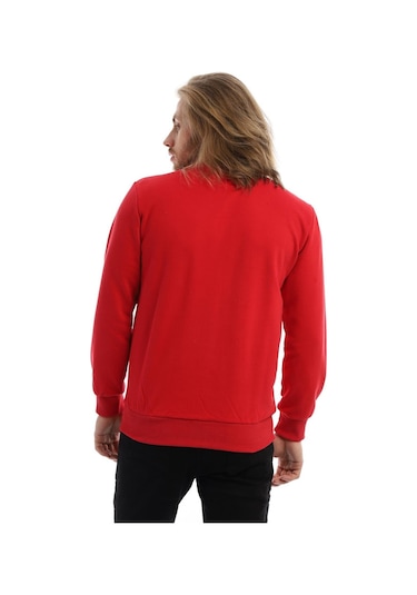 Erkek Bisiklet Yaka 3 İplik Sweat Kırmızı