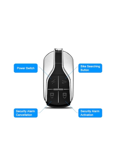 Folinda 36v-48v-60v-72v Elektrikli Araçlar İçin Kablolu Abss Güvenlik Alarm Sistemi, 120 Db Ses, 150m Kumanda Aralığı