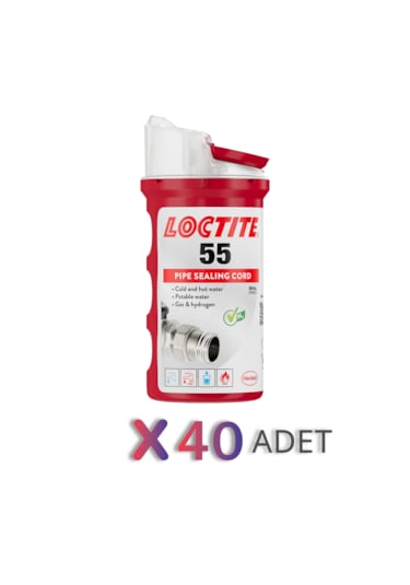 Loctite 55 -160mt Boru Dişli Sızdırmazlık Silikon İp 40 Adet