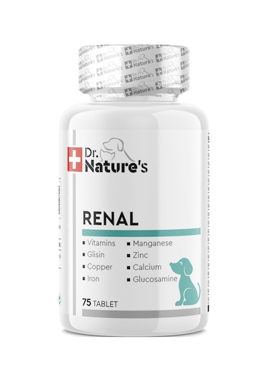 Dr. Nature's Renal Böbrekleri Destekleyen Köpek Vitamini 75 Tablet