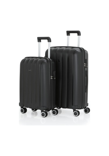 Mçs Polipropilen 2li Valiz Seti Orta & Kabin V305 S21yy1000076-set 00001 Siyah