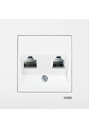 Viko Karre Data -nümeris Telefon Prizi rj45 Cat5e-rj11 çerçeveli