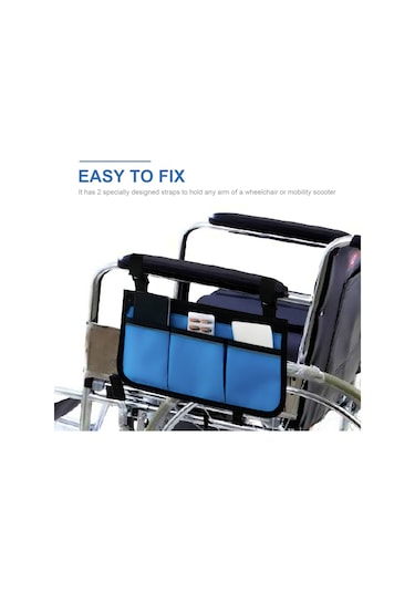Cepli Tekerlekli Sandalye Çantası Yansıtıcı Şeritler Tip 6 Koyu Mavi Diğer