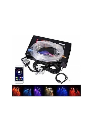 Araç Içi Atmosfer Ambiyans Led Neon Ip Led Rgb App Kontrollü 5 Parça