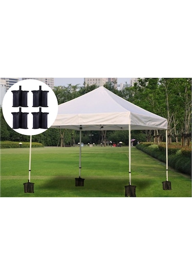 Gazebo Tente Ve Şemsiye Ayakları İçin Kum Torbası Siyah