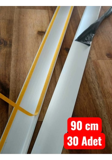Kapı Eşik Profili Kapı Süpürgeliği Kapı Çıtası Gri Gümüş Rengi 90 Cm X 30 Adet